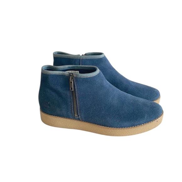 Timberland Womens Paxton Hill Mirrorfit Blue Suede Ankle Zip Bootie size 9.5 - Picture 1 of 11